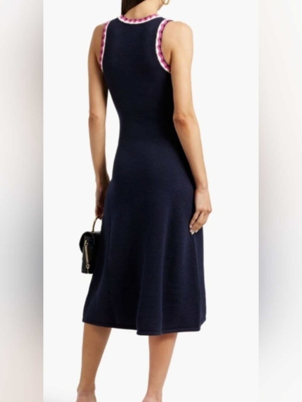 Veronica Beard Ashlan Knit Scoop-Neck Midi Dress